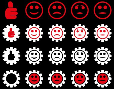 Ayarları ve gülümseme Gears simgeler