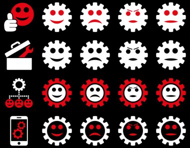 Araçlar ve gülümseme Gears simgeler