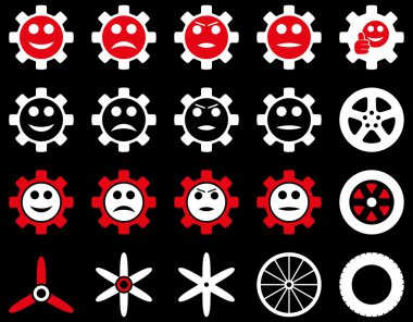 Araçlar ve gülümseme Gears simgeler