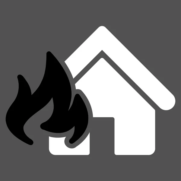 Fire Damage icon from Business Bicolor Set — Stock Photo, Image