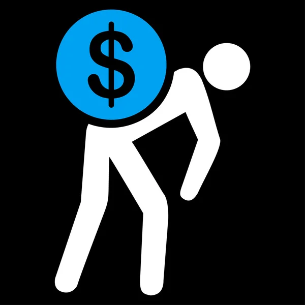 Pengar courier ikonen från Business Bicolor ange — Stockfoto