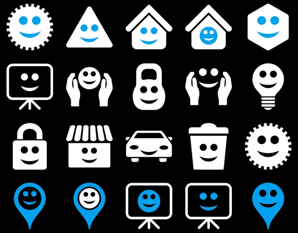 Tools, options, smiles, objects icons — Stock Photo, Image