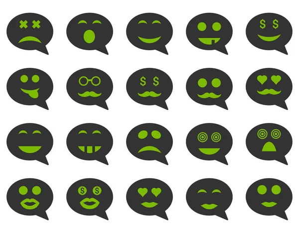Chat emotion smile icons — Stock Photo, Image