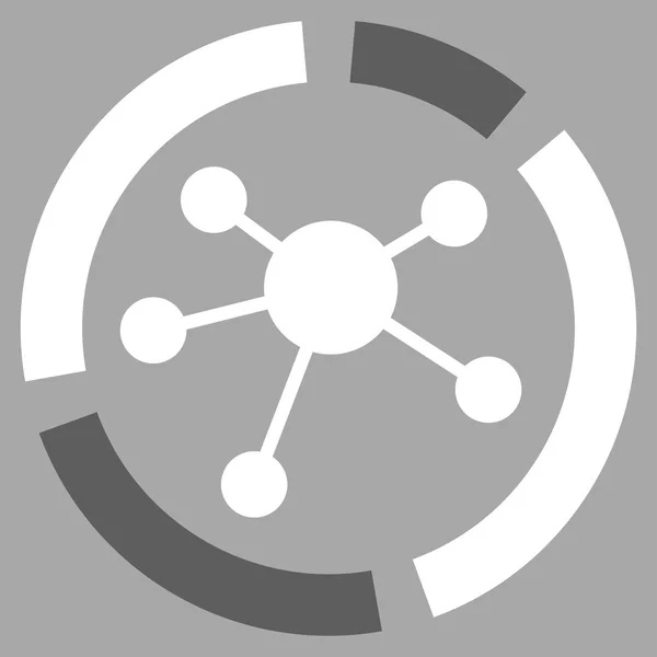 Ícone diagrama conexões — Fotografia de Stock