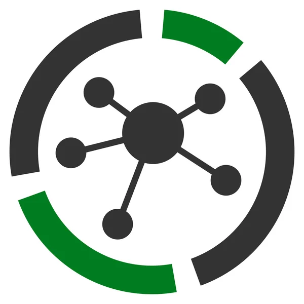 Pictogram voor verbindingen structuurdiagram — Stockfoto