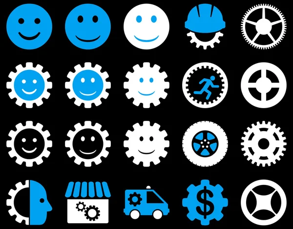 Araçlar ve gülümseme Gears simgeler