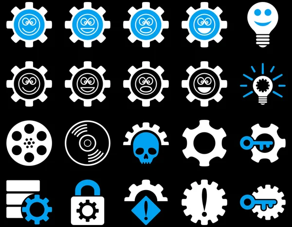 Tools and Smile Gears Icons — Stock Photo, Image