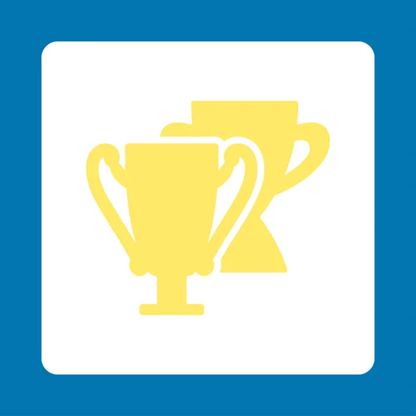Icono de copas de trofeo de botón de premio OverColor Set —  Fotos de Stock