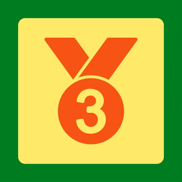 Brązowy medal ikona z Nagroda przyciski Overcolor zestaw — Zdjęcie stockowe