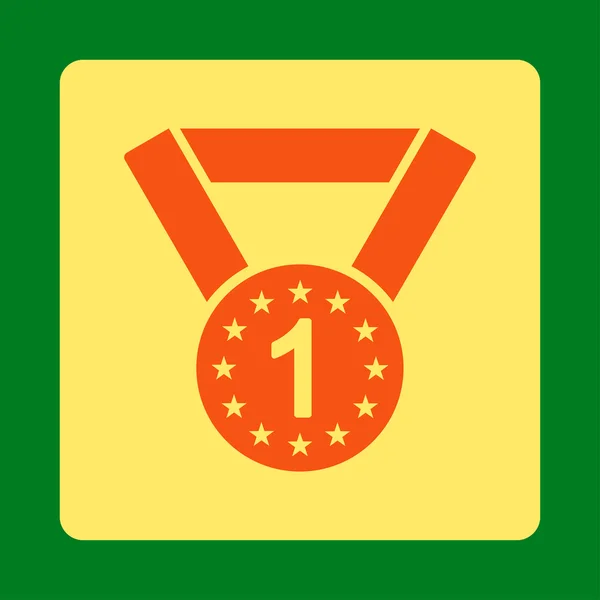 Primeiro ícone de medalha de botões de prêmio OverColor Set — Fotografia de Stock
