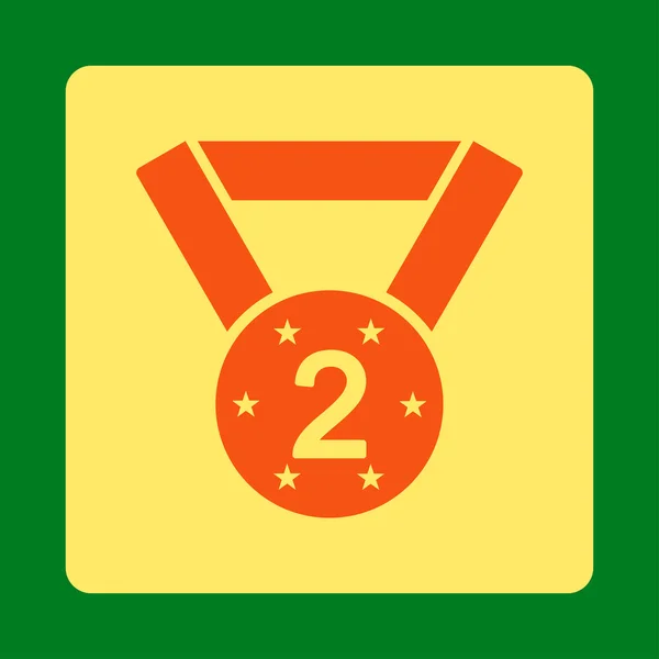 Second medal icon from Award Buttons OverColor Set — Stock Photo, Image