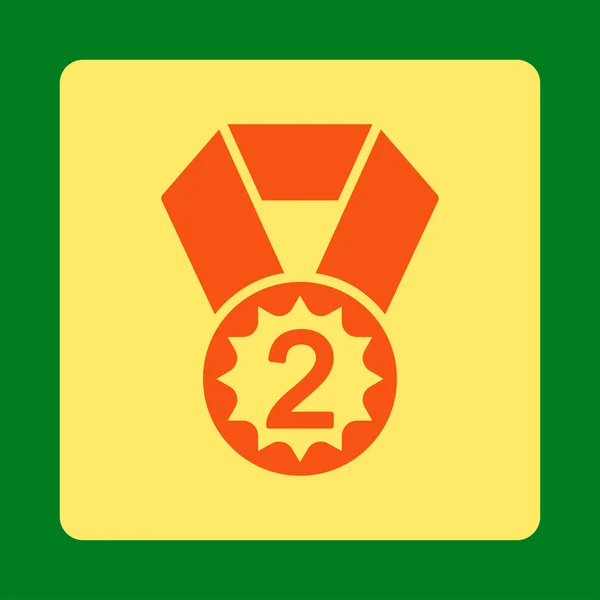 Second place icon from Award Buttons OverColor Set — Stock Photo, Image