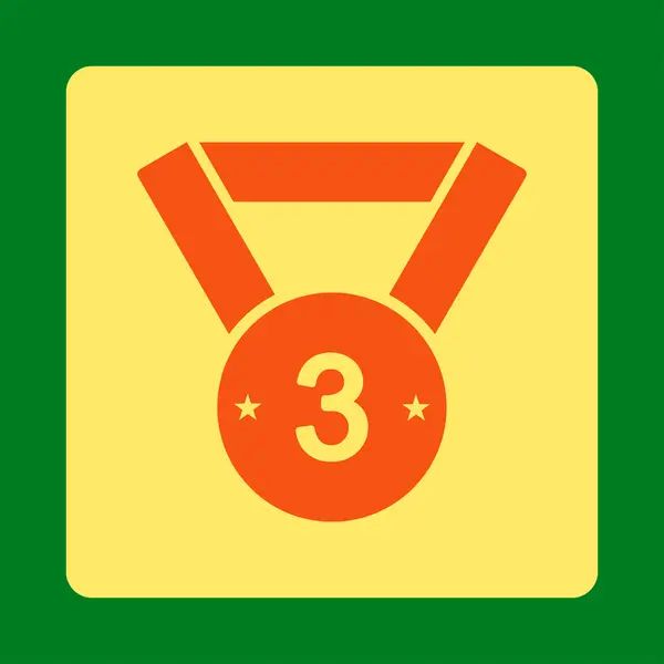 Terceiro ícone de medalha de botões de prêmio OverColor Set — Fotografia de Stock