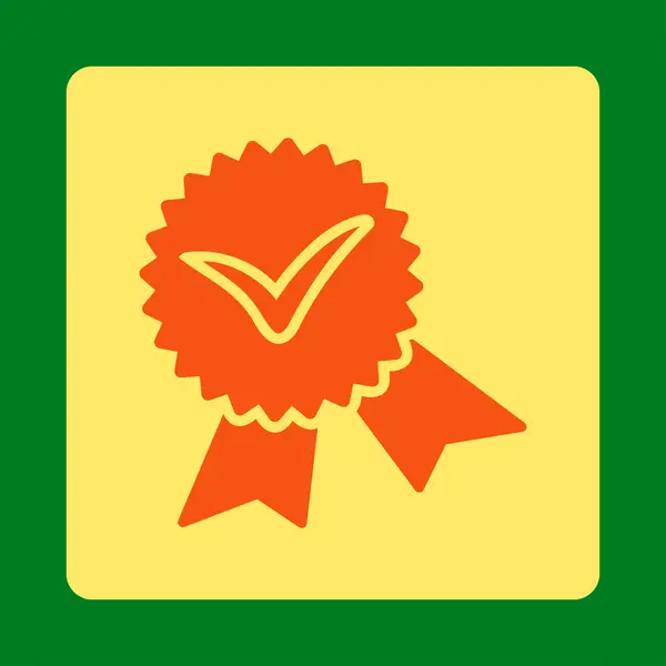Validierungssiegel-Symbol aus Prämienschaltflächen überfarbig gesetzt — Stockfoto