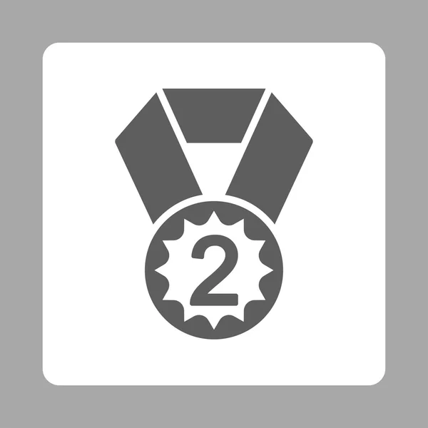 Segundo lugar icono de los botones de premio OverColor Set —  Fotos de Stock
