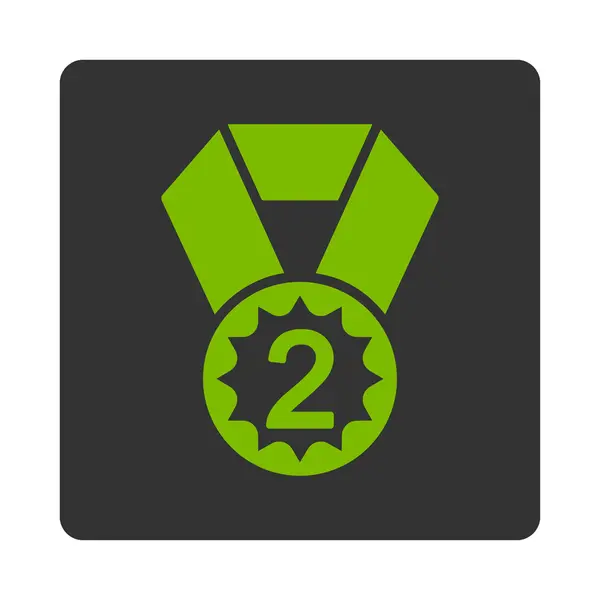 Second place icon from Award Buttons OverColor Set — Stock Photo, Image