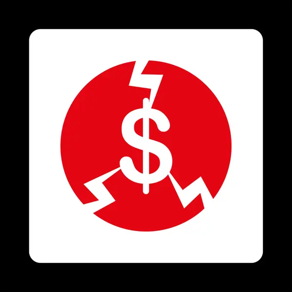 Finansowy awarię ikona — Zdjęcie stockowe