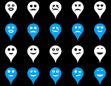 Duygu harita işaretleyici simgeler
