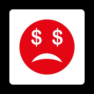 İflas Smiley simge ticaret düğmeleri Overcolor set