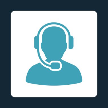 Call Center Operator Icon from Commerce Buttons OverColor Set