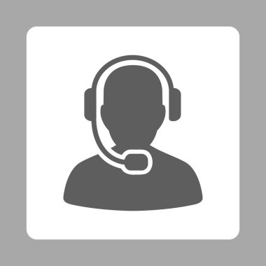 Call Center Operator Icon from Commerce Buttons OverColor Set