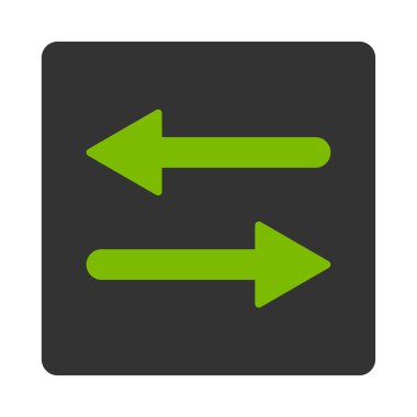 Oklar Exchange yatay düz eko yeşil ve gri renkler düğmesini yuvarlak