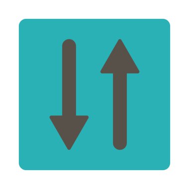 Oklar Exchange dikey yuvarlak düz gri ve mavi renkler düğmesi