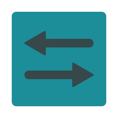 Oklar Exchange yatay düz yumuşak mavi renkler düğmesini yuvarlak