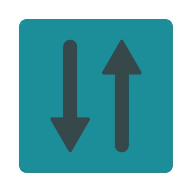 Oklar Exchange dikey düz yumuşak mavi renkler düğmesini yuvarlak