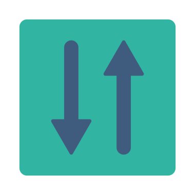 Oklar Exchange dikey düz kobalt ve yuvarlak mavi renkler düğmesi