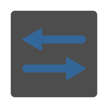 Oklar Exchange yatay düz kobalt ve gri renkler yuvarlak düğmesi