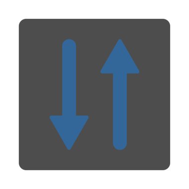 Oklar Exchange dikey düz kobalt ve gri renkler yuvarlak düğmesi