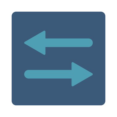 Oklar Exchange yatay yuvarlak düz mavi ve mavi renkler düğmesi