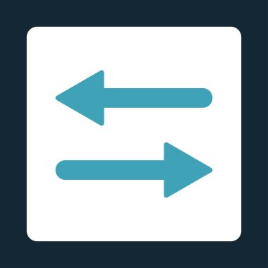 Oklar Exchange yatay düz mavi ve beyaz renkler düğmesini yuvarlak