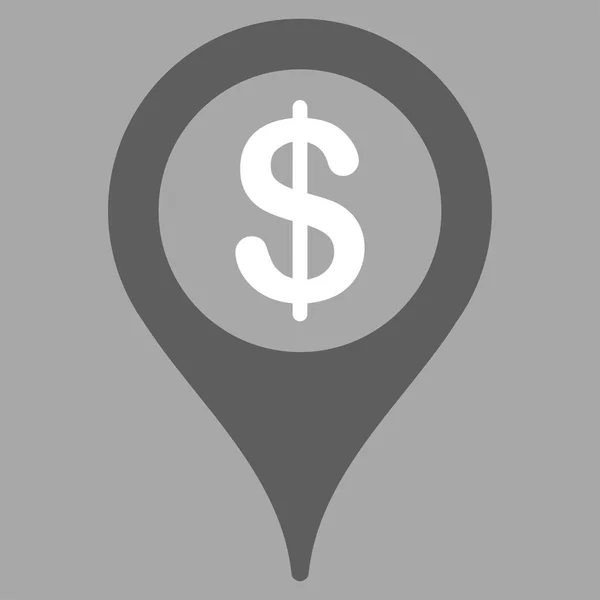 Bank location icon — Stock Vector