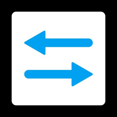 Oklar Exchange yatay düz mavi ve beyaz renkler düğmesini yuvarlak