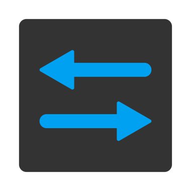 Oklar Exchange yatay düz mavi ve gri renkler düğmesini yuvarlak