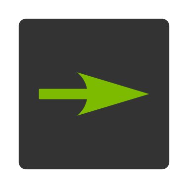 Ok ekseni X düz eko yeşil ve gri renkler düğmesini yuvarlak