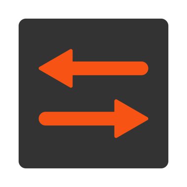 Oklar Exchange yatay yuvarlak düz turuncu ve gri renkler düğmesi