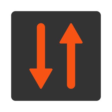 Oklar Exchange dikey yuvarlak düz turuncu ve gri renkler düğmesi