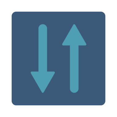 Oklar Exchange dikey yuvarlak düz mavi ve mavi renkler düğmesi