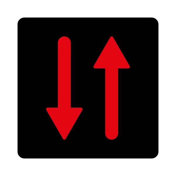 Стрелки меняют вертикальные плоские интенсивные красные и черные цвета — стоковое фото