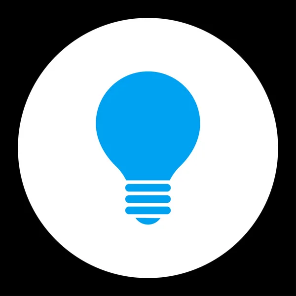 Ηλεκτρικό λαμπτήρα επίπεδη μπλε και άσπρα χρώματα γύρω από το κουμπί — Φωτογραφία Αρχείου