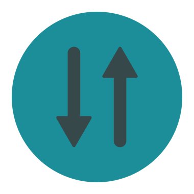 Arrows Exchange Vertical flat soft blue colors round button
