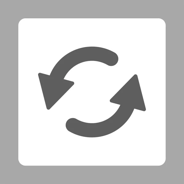 リフレッシュ Ccw フラット ダークグレーとホワイト色の丸いボタン — ストックベクタ