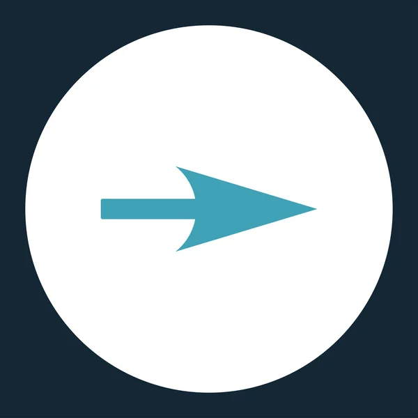 Flèche Axe X plat bleu et blanc couleur bouton rond — Image vectorielle