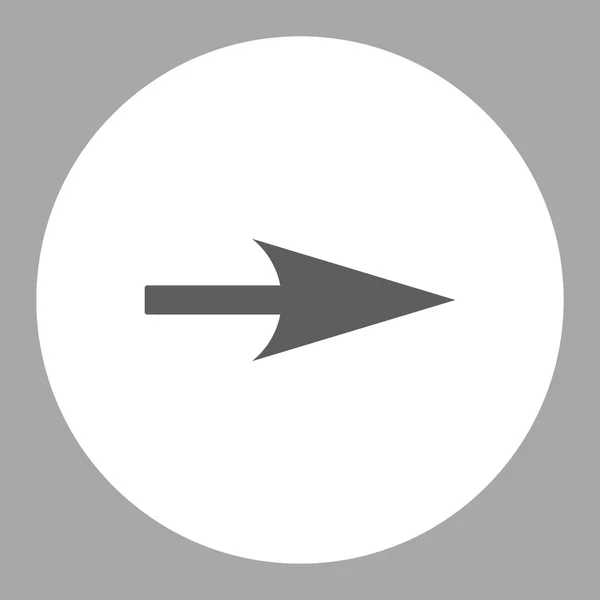 Arrow Axis X flat dark gray and white colors round button — Stockový vektor