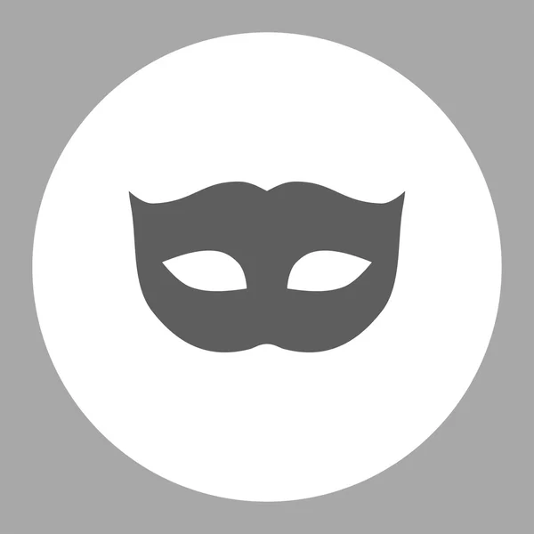 Máscara de privacidad plana de color gris oscuro y blanco botón redondo — Archivo Imágenes Vectoriales