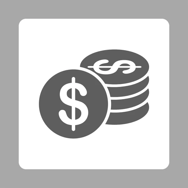 Dollar munten pictogram — Stockvector