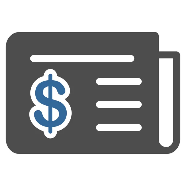 Icono de Noticias Financieras de Commerce Set — Vector de stock